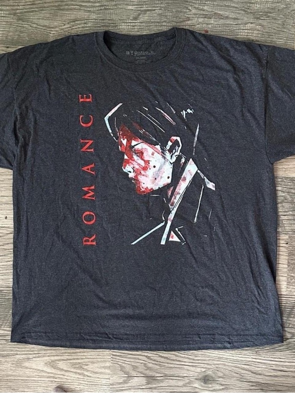 Romance Graphic Tee - Black with Red Accent